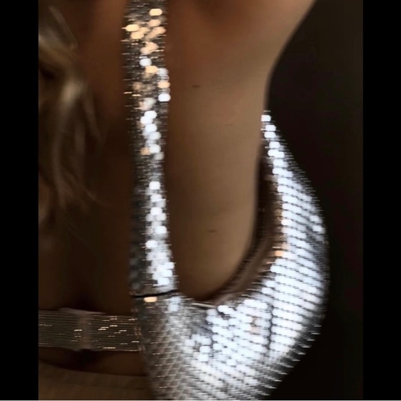 ZARA Shimmery rhinestones crop top - Picture 2 of 9